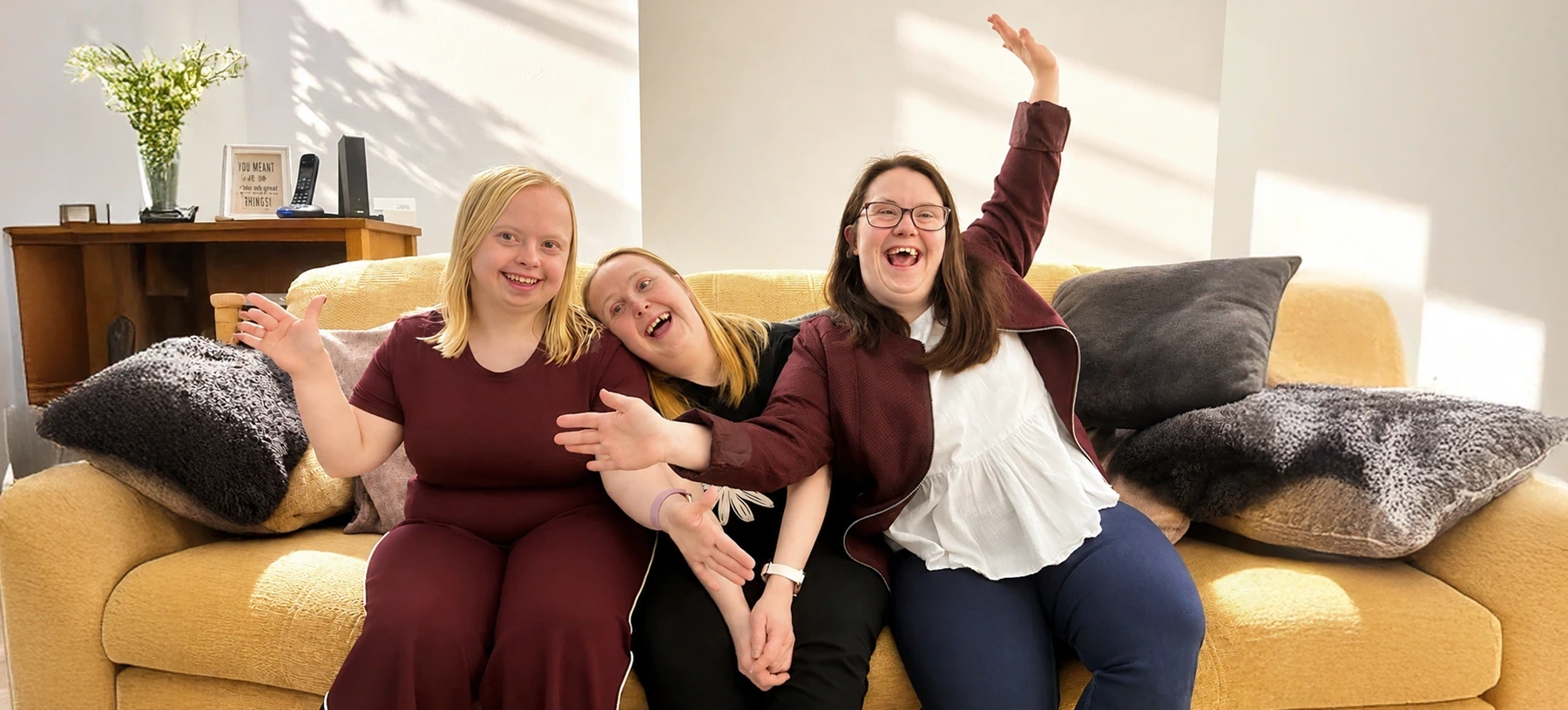 SoLO service users having fun in their Supported Living accommodation